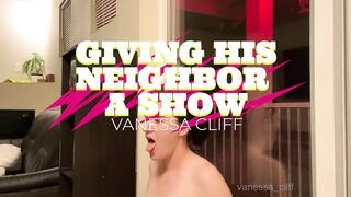 Sucking random cock in front of the window for his neighbors to see - Vanessa Cliff