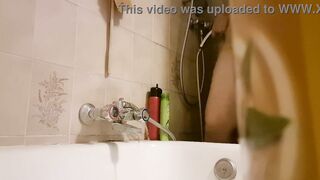 Spying on your beautiful Italian stepmother in the shower you are such a lucky stepson!