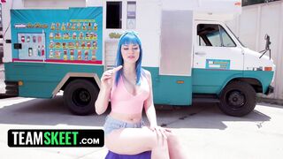 Blue-Haired Jewelz Blu Screams For Ice Cream Orgasm - TeamSkeet All Stars