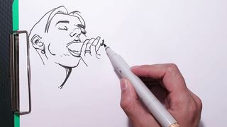 how to draw with markers? from sketch to painting