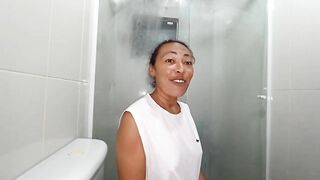 she cleans the bathroom teaser