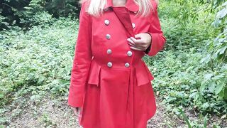 Horny french milf public flashing outdoors with big natural tits voyeur wife exhibitionist