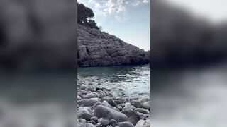 I fucked my cunt with rocks on the beach