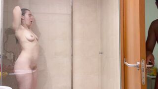 White Stepsis lets Get Slapped Passionately in the Shower