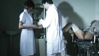 Horny German woman gets her moist holes checked by a doctor and a nurse