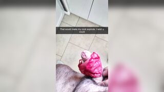 Sexting my stepdad on Snapchat - I squirt in my panties, leave them in public and he jerks over them