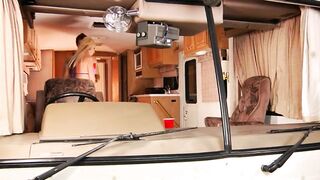 Nikki Benz blonde babe in a winnebago