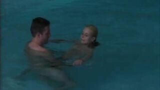 Incredible uncensored porn with a horny German girl getting fucked by the pool