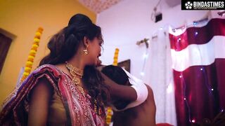 DESI DULHAN KI PAHALI SUHAGRAAT PATI KO SULAKAR APNE BOYFRIEND KE SATH KIA CHODON CHUDAI ( HINDI AUDIO )