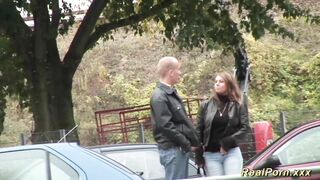 German Stepmom picked up for outdoor sex