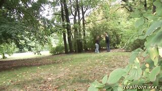 German Stepmom picked up for outdoor sex