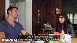 MIA KHALIFA - Interracial Sex mit einem traurigen arabischen Mï¿½dchen und gut ausgestatteten Afroamerikanern