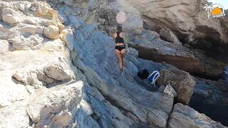Amateurs from Poland fucks in a cave on the Spanish coast