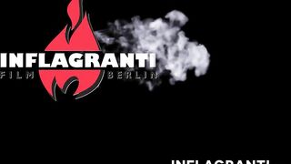INFLAGRANTI - Short haired whore fucks in gangbang