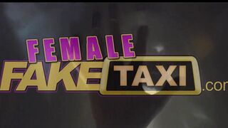 Female Fake Taxi Miss Kira Queen having sex with bald passenger guy in Prague City