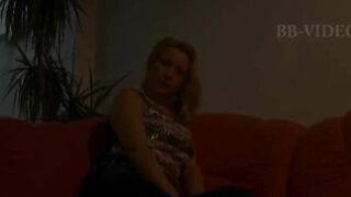 Hot German MILF POV caught masturbating with her long sex toy