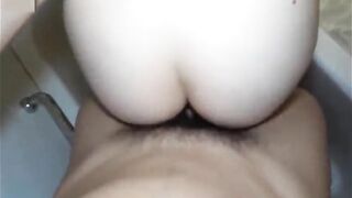 A slender 18-year-old black-haired Japanese beauty. She has a blowjob and creampie sex with shaved pussy. Uncensored