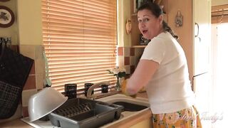 AuntJudys - Your Busty Mature Housewife Eva Jayne Gives You JOI in the Kitchen