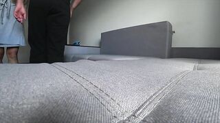 Real Treason. Wife Fucks On A Home Couch With An Unfamiliar Man. Husband At Work
