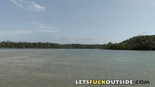 Let's Fuck Outside - Crazy DP Outside In Water