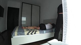 Real Cheating. Wife Fucks Her Neighbor On A Family Bed. My Husband Is Not At Home