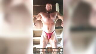 Part 1 Big Bodybuilder Skimpy Posing Shorts Sweaty Posing OnlyfansBeefBeast Musclebear Hot Sexy Hung