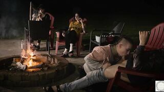 Campfire blowjob with smores and harp music