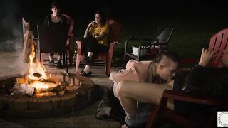 Campfire blowjob with smores and harp music