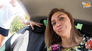 Risky public fuck in the car - amateur couple