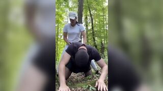 Intense Outdoor Strapon Fuck