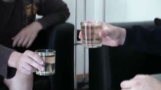bizarrlady jessica spend two pissing friends full glasses