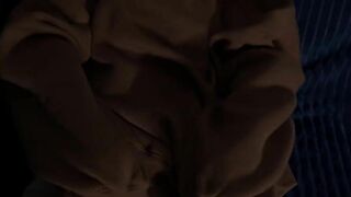 The hottest pussy rubbing and cum on roommate's kinky panties