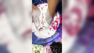 Rose milk foot bath