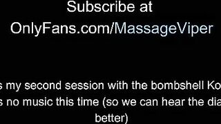 Korean Exhibitionist Client's Second Session with MassageViper