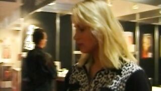 Georges German blonde gets her asshole screwed at the public bathroom