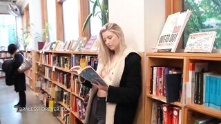 BralessForever Nude In Library Patreon Video