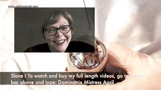 Dominatrix Mistress April – Controls slave’s pee hole