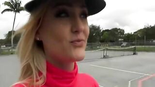 Blonde milf Kristina gets roughly banged in doggy