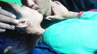 Horny girlfriend kissing so lovely with boyfriend and sucking boobs