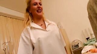 Hot German nurse helping a young stud with her amazing pussy