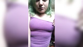 BULMA BABE - Blue haired BBW Sexting Video