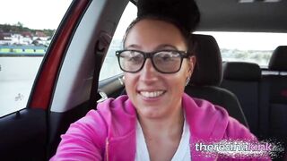 First Time PUSSY play in my car!! PUBLIC PARKING LOT!!