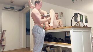 Kitchen Sex with Cum in Mouth