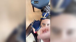 Vertical Video Susy Blue Must Wait For Her Facial Cumshot She Is Not Allowed To Help