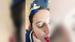 Vertical Video Susy Blue Must Wait For Her Facial Cumshot She Is Not Allowed To Help