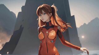 AI generated Asuka Langley asking for a dick