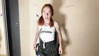Huge Squirt on toyr face from schoolgirl
