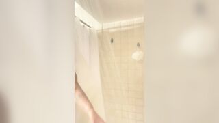 Showering and sucking on the toy hubby gave me