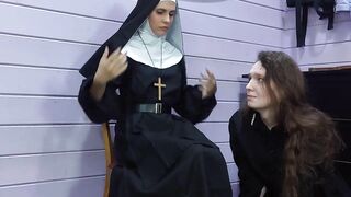 Spanking punishment from a nun