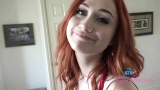 Brace faced teen wanted to have her pussy eaten...filmed POV as she came hard